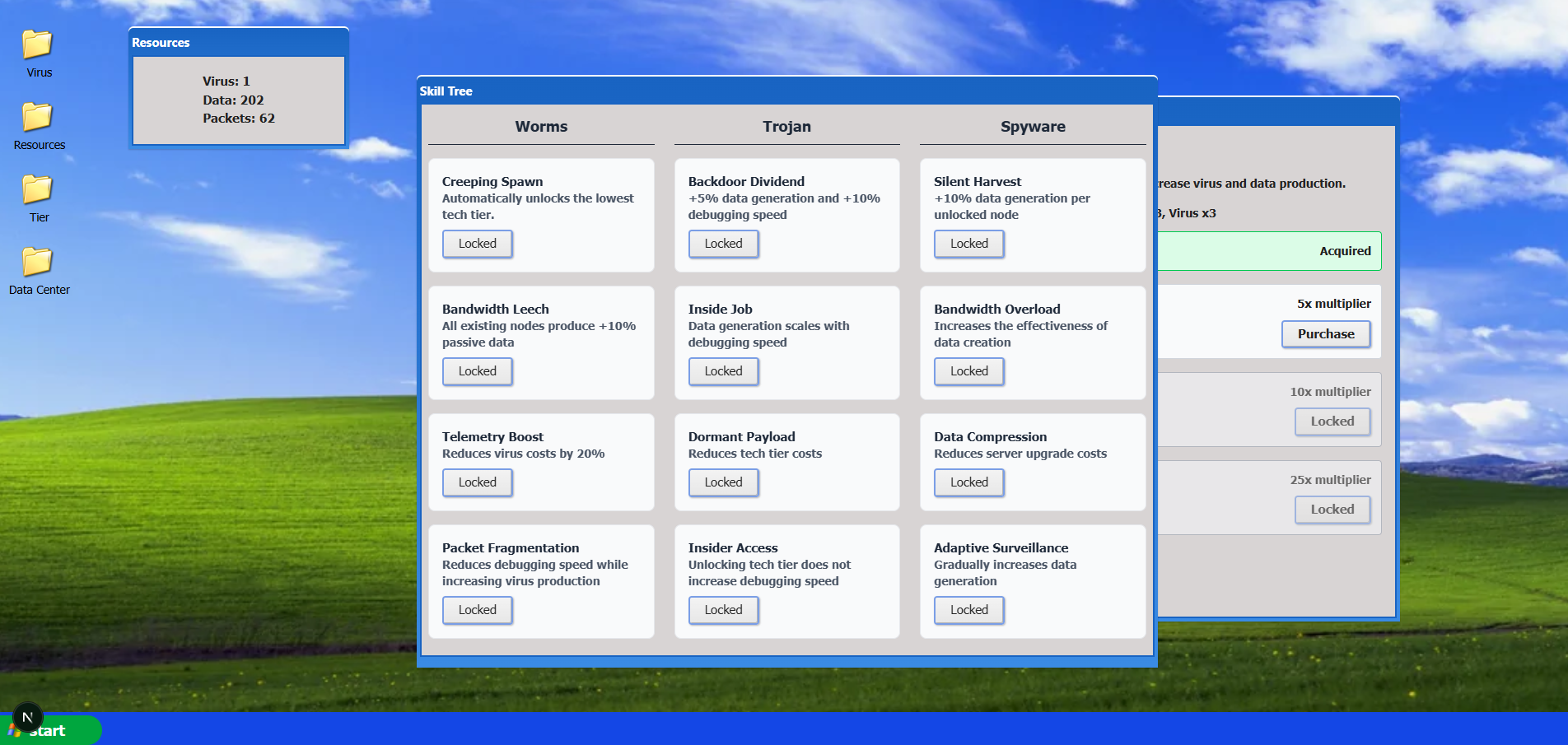 Ervirus mutation upgrade tree screen
